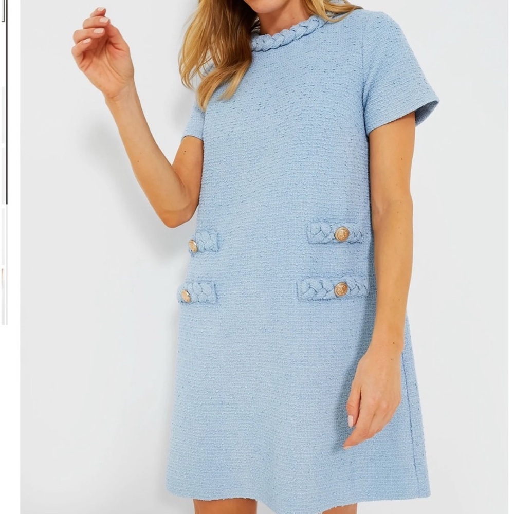 Tuckernuck Light Blue Tweed Mini Dress